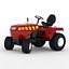3d model of small tractor rigged modeled