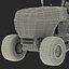 3d model of small tractor rigged modeled