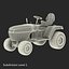 3d model of small tractor rigged modeled