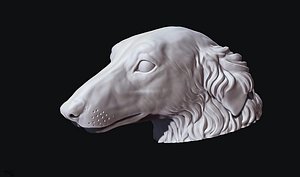 Borzoi Dog Head
