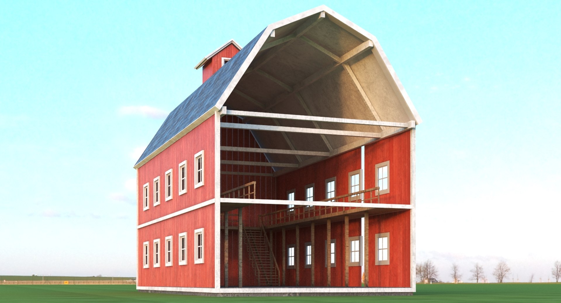 Farm Barn 3D Model - TurboSquid 1334129
