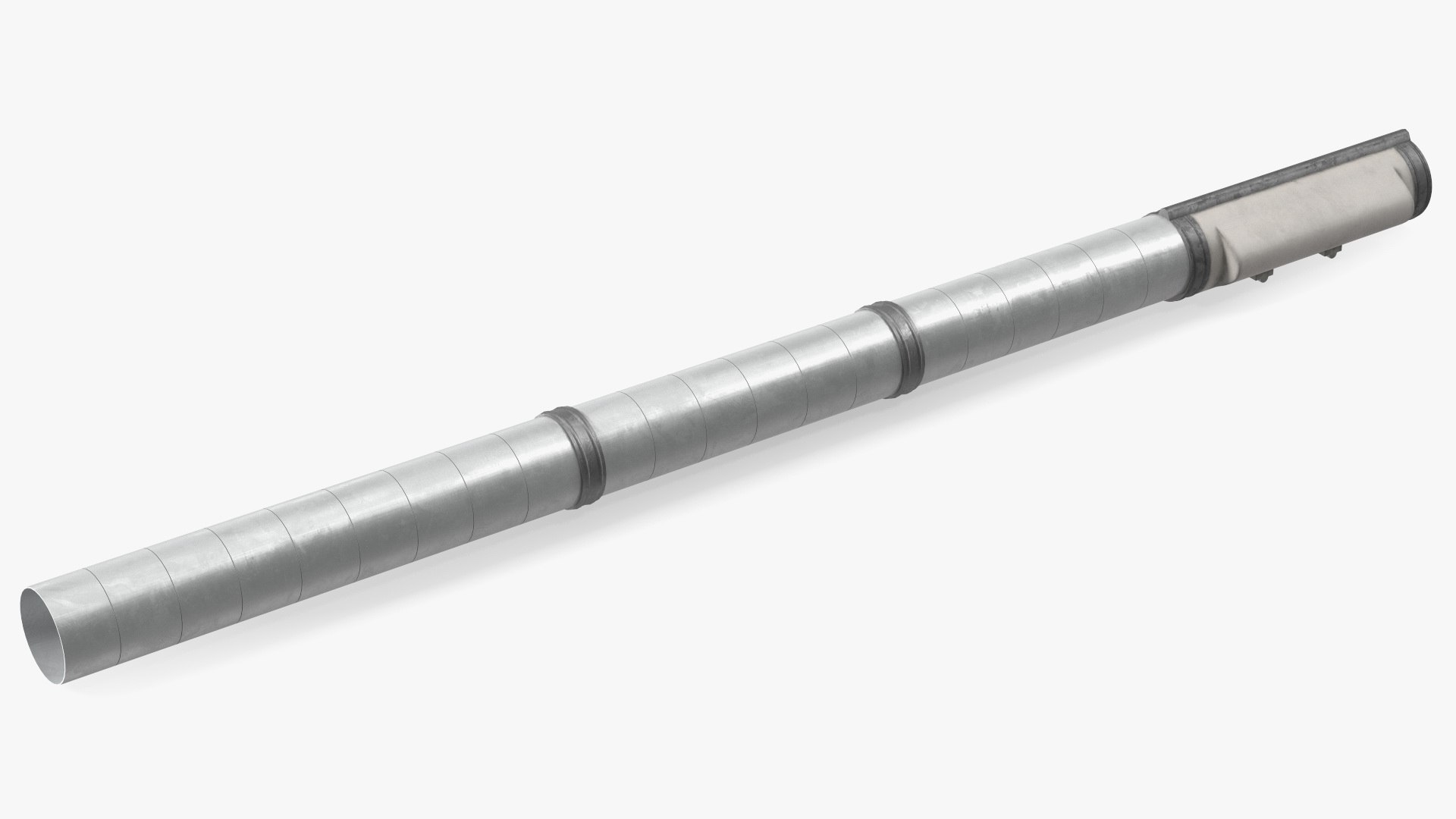 Gas Pipeline Direct Section 3D model preview
