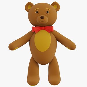 3D model Teddy Bear with rigging