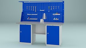 3D workbench bench work model