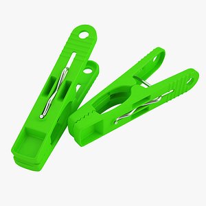 plastic clothespin clothes 3D model
