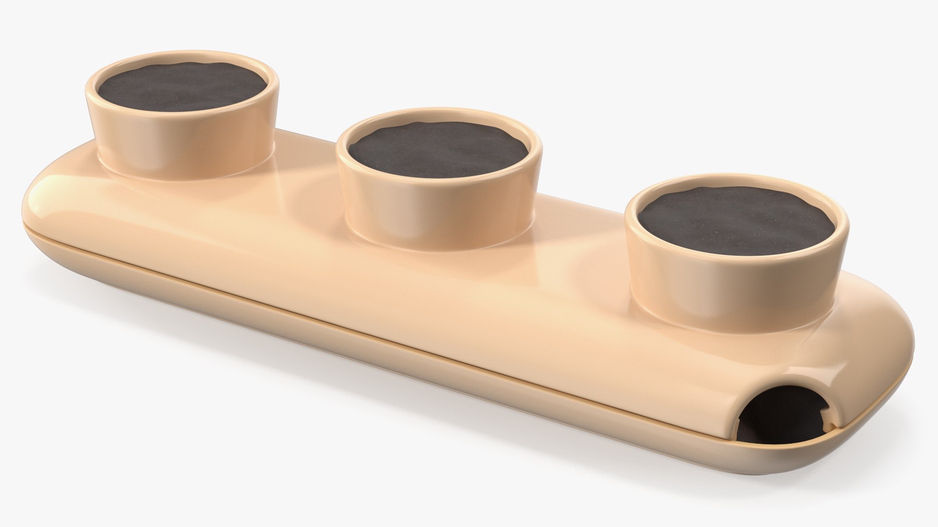 Ceramic Trio Pot Sagaform Beige 3D model preview