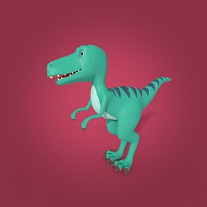 3D model dinosaur cartoon