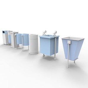 3d model rubbish bin