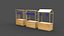 Imbissstände aus Holz 3D-Modell
