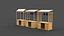 Imbissstände aus Holz 3D-Modell