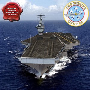 3d model of USS CVN-68 Nimitz aircraft carrier