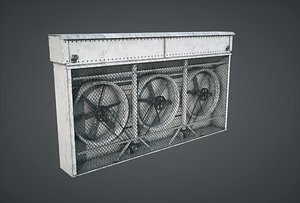 3D model vents triple fan