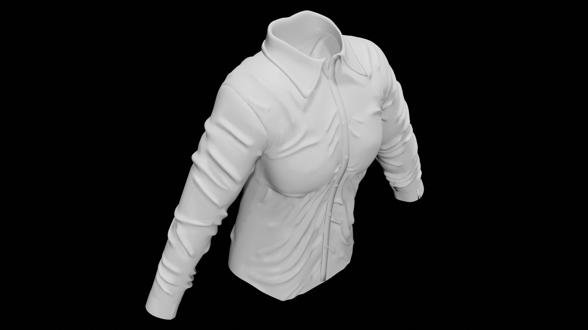 3D Female Shirt Model - TurboSquid 1843687