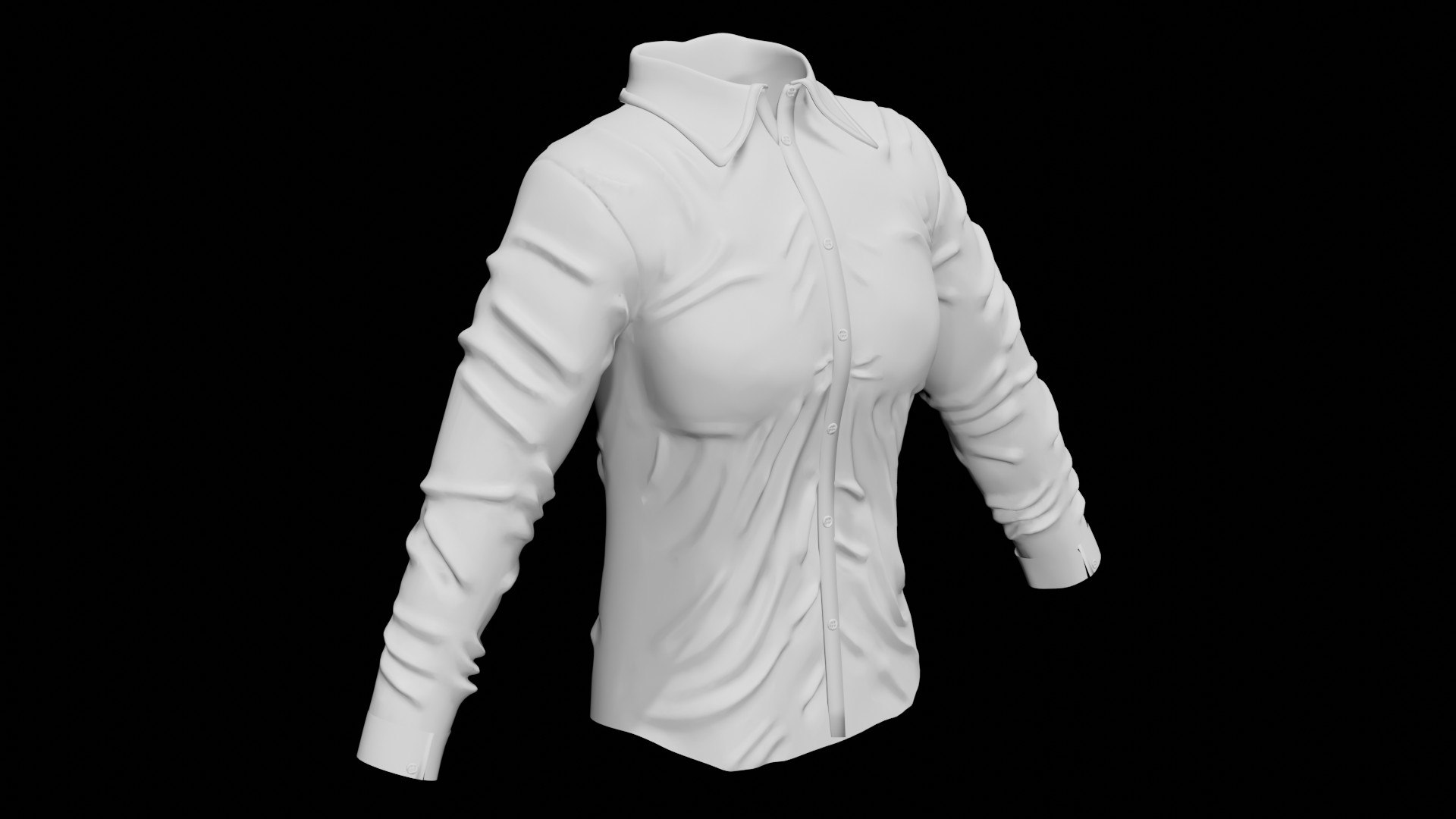 3D Female Shirt Model - TurboSquid 1843687