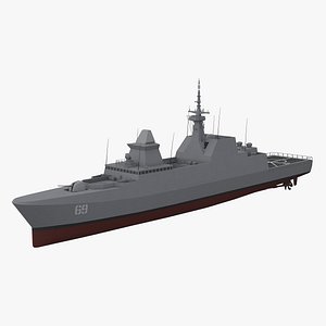 3D model formidable class frigate
