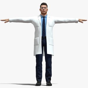 T-Pose Rigged Doctor