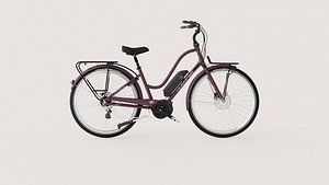 Step-Through Electric Commuter Bicycle with Cargo Racks