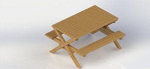 WOODEN PICNIC TABLE