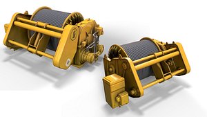 Hydraulic Mooring Winch 3D model