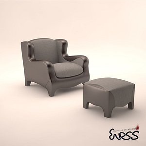 3d model promemoria club armchair