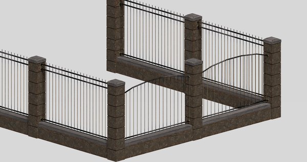3D Модель Пик Каменного Забора В Заборе - TurboSquid 2104232