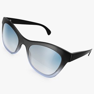 Butterfly Pearl Polarized Sunglasses Blue 3D