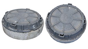 Ultra realistic Sewer well Pbr 3D model