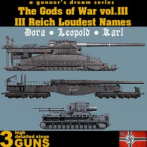 Schwerer Gustav 800mm Railroad Gun Modelo 3D - TurboSquid 1204286