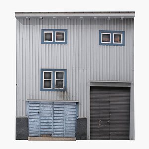 3d street building facade