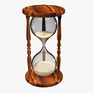 3D realistic old hourglass model