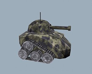 Tank PBR Low Poly Model