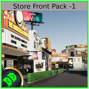 Store Front Pack - 2 3D