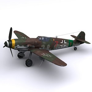 german fighter bf-109s defence 3d max