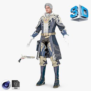 3D prince warrior lord royal model model