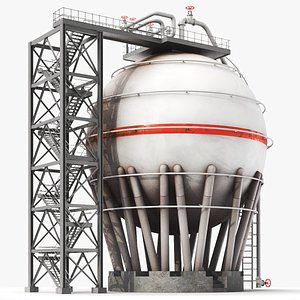 Detailed Oil Storage Spherical