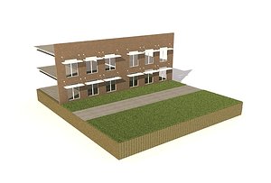 3d wall section model