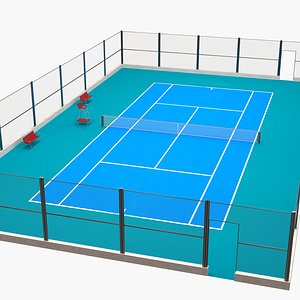 tennis arena court 3D