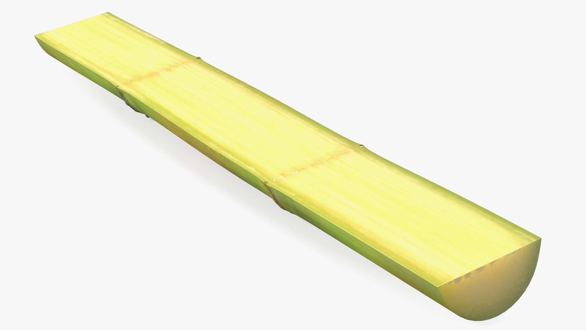 Fresh Sugarcane Half Cut Piece 3D model preview