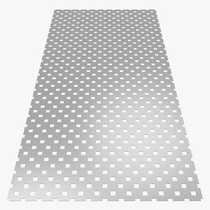 Perforated panel in 45 degree staggered pattern with square hole