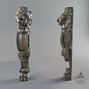 lion ballustrade 3D model