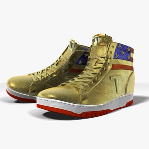 Trump Never Surrender high-top sneaker 3D