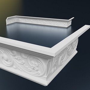 Polyurethane Molding with Ornament 3D