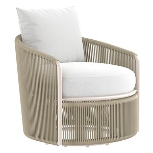 Westelm oceana outdoor swivel chair 3D