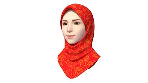 3D hijab girl model