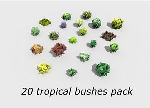 3ds pack 20 tropical shrubs