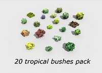 20 tropical shrubs pack