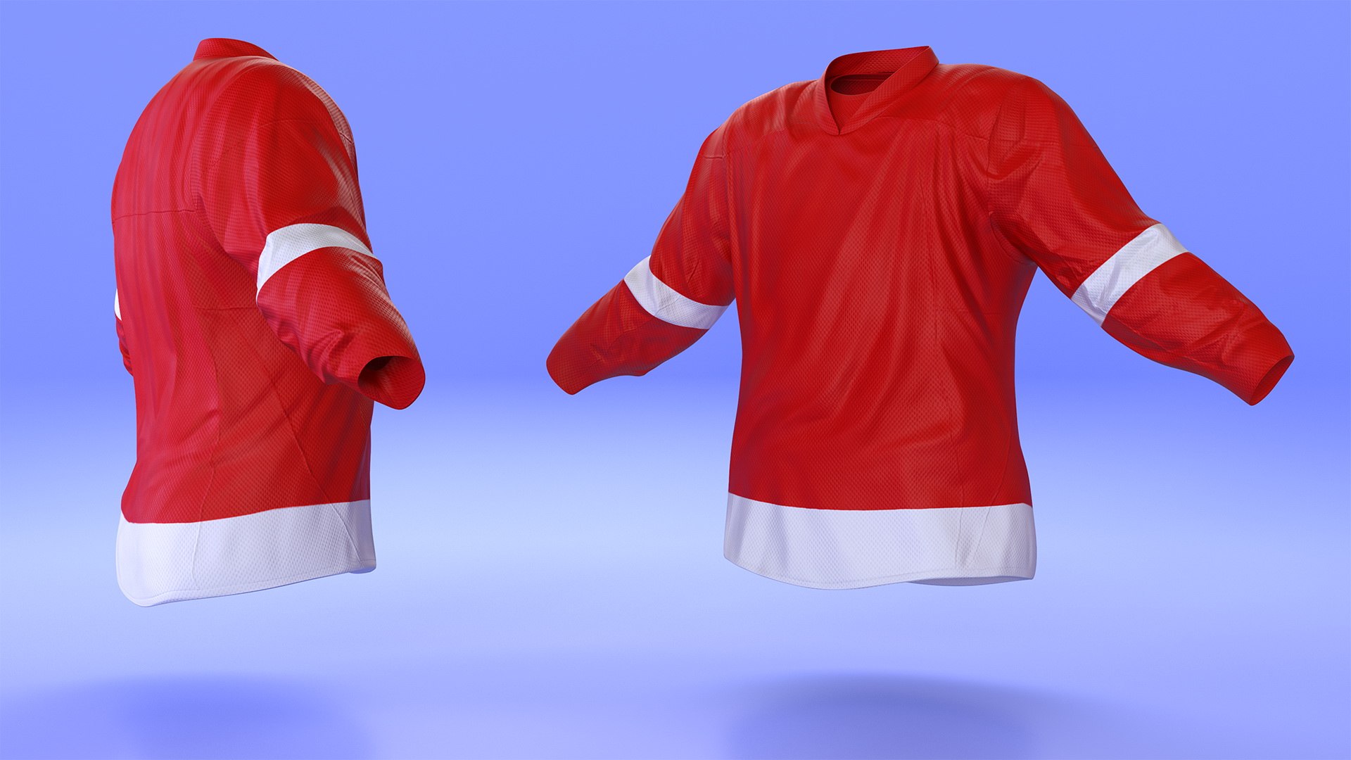 Hockey Jersey Red 3D model preview