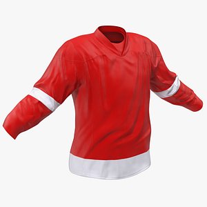 hockey jersey red 3D model