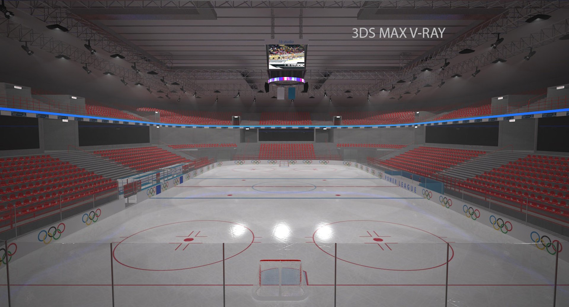 3D Hockey Rink Model - TurboSquid 1270917