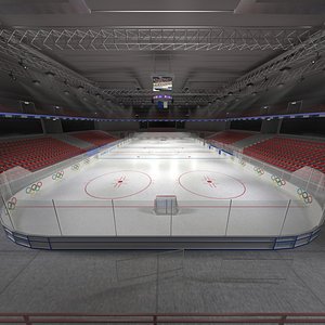 3D hockey rink model